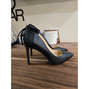 Jessica Simpson Womens Black Studded Stiletto Heels Pumps Shoes 8.5M